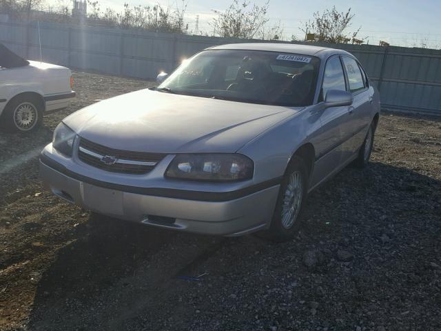 2G1WF55KX19375278 - 2001 CHEVROLET IMPALA SILVER photo 2