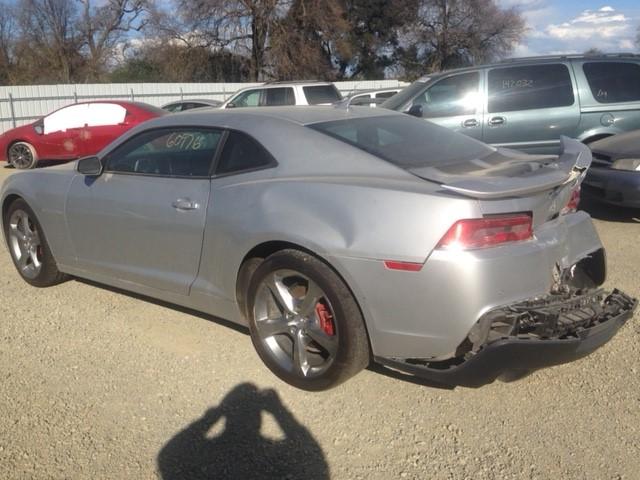 2G1FB1E34E9173877 - 2014 CHEVROLET CAMARO LT SILVER photo 3