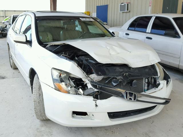 1HGCM66597A098667 - 2007 HONDA ACCORD EX WHITE photo 1