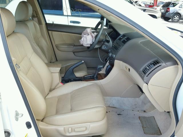 1HGCM66597A098667 - 2007 HONDA ACCORD EX WHITE photo 5