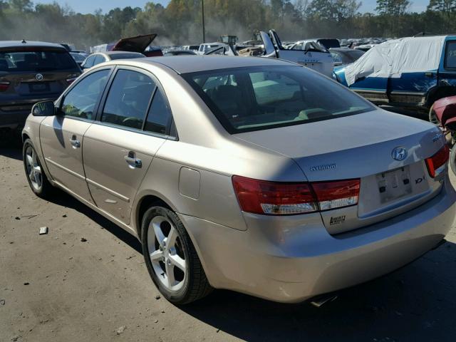 5NPEU46FX6H024072 - 2006 HYUNDAI SONATA GLS GOLD photo 3