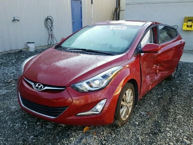 KMHDH4AE1GU601346 - 2016 HYUNDAI ELANTRA SE RED photo 2