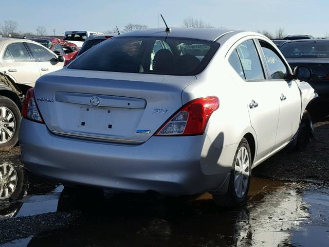 3N1CN7AP3CL862870 - 2012 NISSAN VERSA S SILVER photo 4