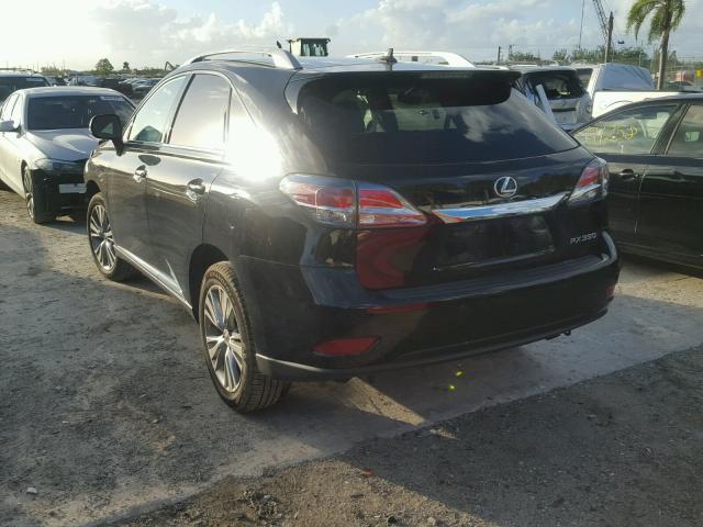 2T2ZK1BA5DC114080 - 2013 LEXUS RX 350 BLACK photo 3