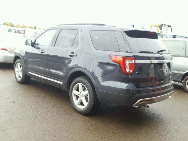 1FM5K8DH4HGC33022 - 2017 FORD EXPLORER X BLUE photo 3