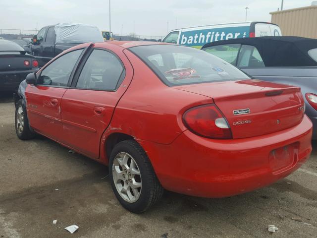 1B3ES46C41D281353 - 2001 DODGE NEON SE RED photo 3