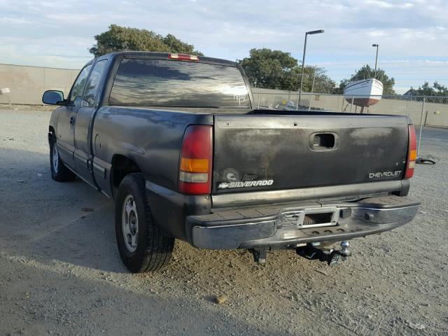 2GCEC19T121186087 - 2002 CHEVROLET SILVERADO BLACK photo 3