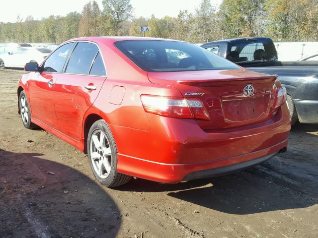 4T1BE46KX8U254762 - 2008 TOYOTA CAMRY CE RED photo 3