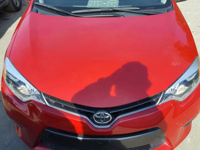 2T1BURHE5FC456107 - 2015 TOYOTA COROLLA L RED photo 7