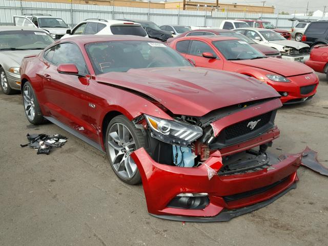 1FA6P8CF9G5246701 - 2016 FORD MUSTANG GT RED photo 1