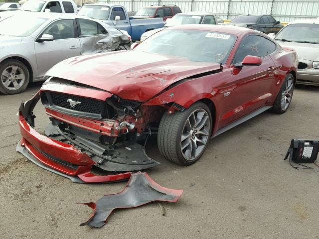 1FA6P8CF9G5246701 - 2016 FORD MUSTANG GT RED photo 2