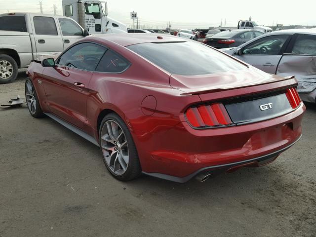 1FA6P8CF9G5246701 - 2016 FORD MUSTANG GT RED photo 3