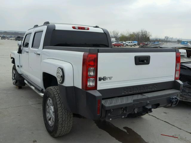 5GNEN13E498125733 - 2009 HUMMER H3T WHITE photo 3