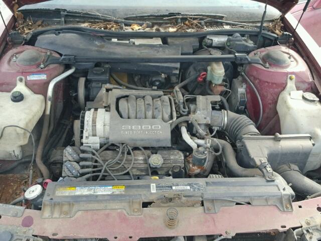 1G4HR52L4SH461182 - 1995 BUICK LESABRE LI RED photo 7