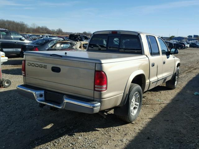 1B7HL48N82S651949 - 2002 DODGE DAKOTA QUA TAN photo 4