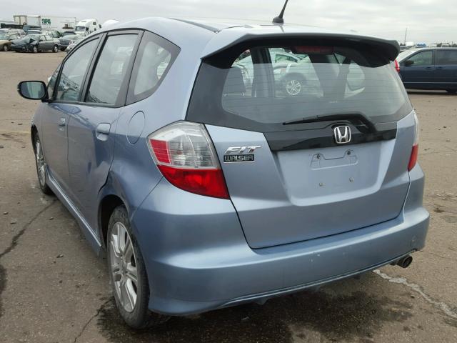 JHMGE8G53BC005774 - 2011 HONDA FIT SPORT BLUE photo 3