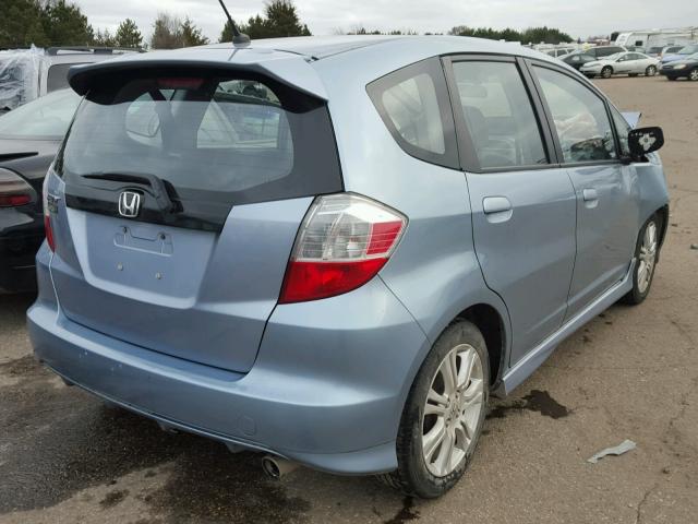 JHMGE8G53BC005774 - 2011 HONDA FIT SPORT BLUE photo 4