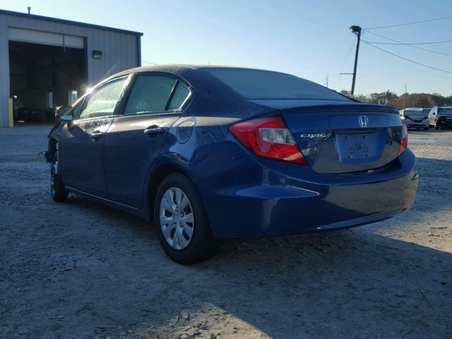 2HGFB2F50CH560430 - 2012 HONDA CIVIC LX BLUE photo 3