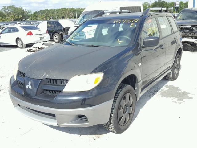 JA4LX31F26U022025 - 2006 MITSUBISHI OUTLANDER BLACK photo 2