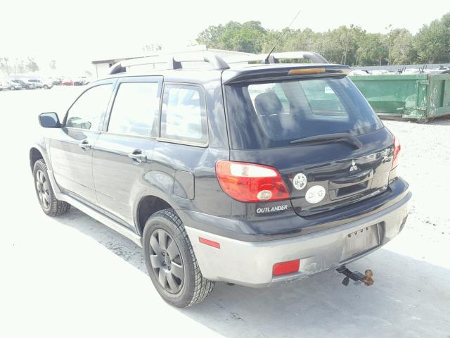 JA4LX31F26U022025 - 2006 MITSUBISHI OUTLANDER BLACK photo 3