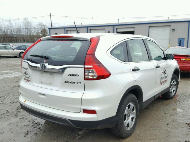 5J6RM4H31FL009311 - 2015 HONDA CR-V LX WHITE photo 4