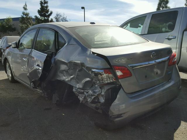 3N1AB7AP2DL714694 - 2013 NISSAN SENTRA S GRAY photo 3