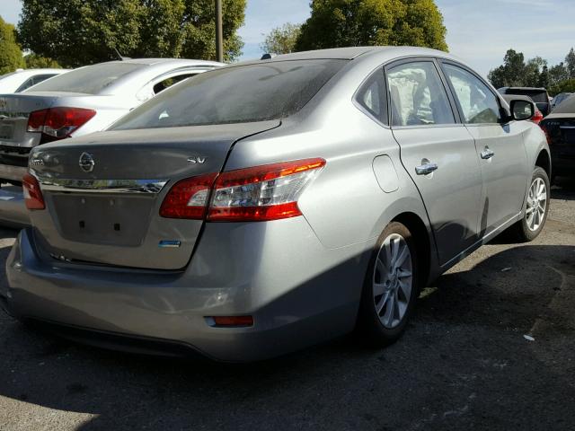 3N1AB7AP2DL714694 - 2013 NISSAN SENTRA S GRAY photo 4