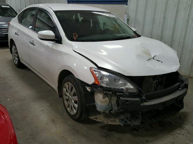 3N1AB7AP0DL623374 - 2013 NISSAN SENTRA S WHITE photo 1