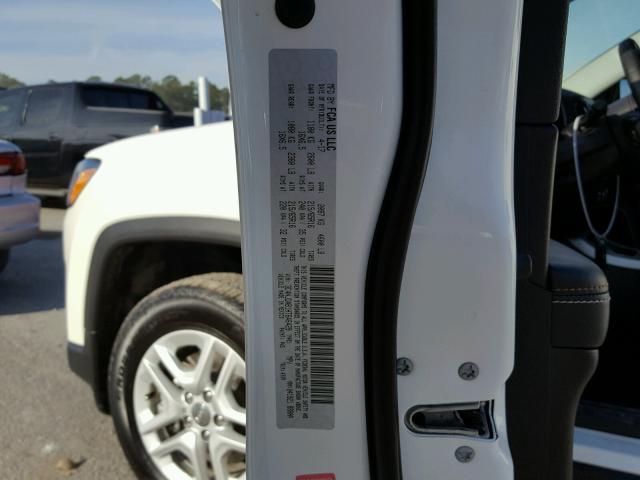 3C4NJDAB1HT646429 - 2017 JEEP COMPASS SP თეთრი ფოტო 10