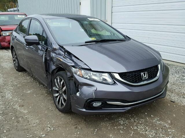 19XFB2F97FE215588 - 2015 HONDA CIVIC EXL GRAY photo 1