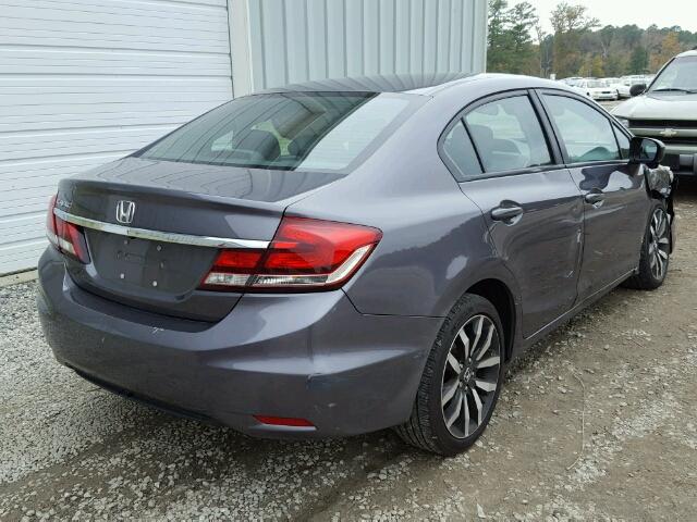 19XFB2F97FE215588 - 2015 HONDA CIVIC EXL ნაცრისფერი ფოტო 4
