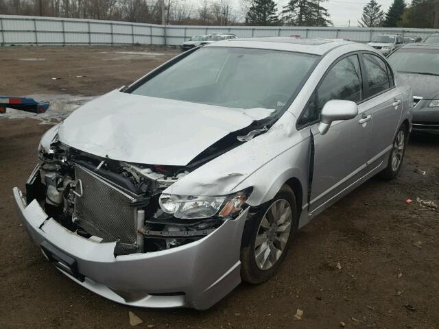 19XFA1F91BE015538 - 2011 HONDA CIVIC EXL SILVER photo 2