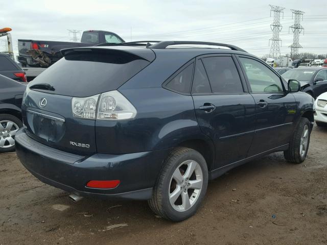 JTJHA31U840020602 - 2004 LEXUS RX 330 BLUE photo 4