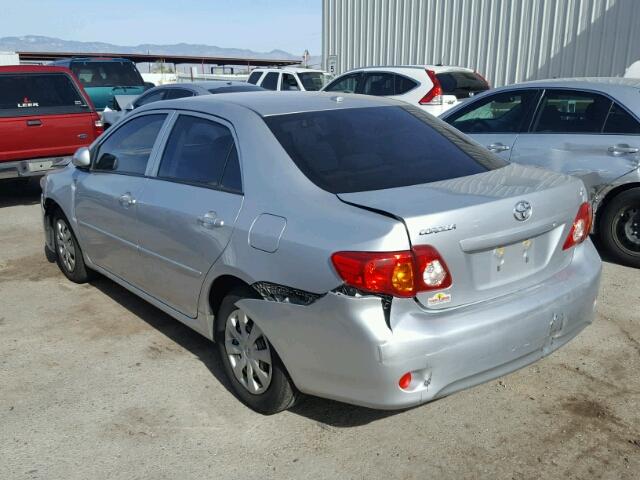 JTDBL40E19J004522 - 2009 TOYOTA COROLLA BA SILVER photo 3