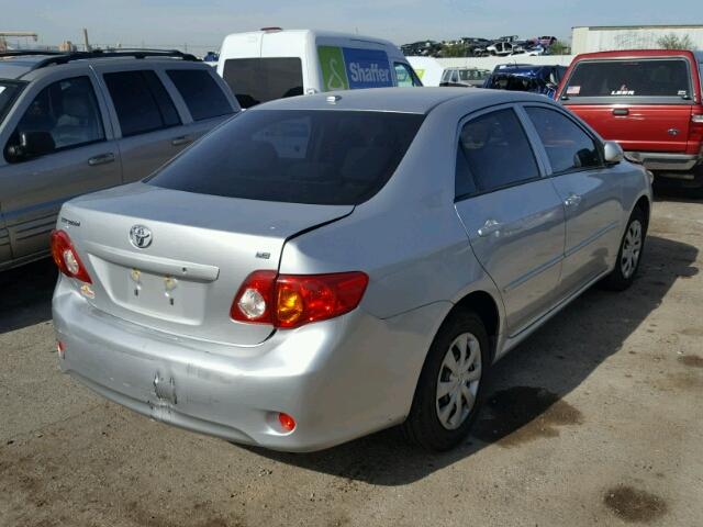 JTDBL40E19J004522 - 2009 TOYOTA COROLLA BA SILVER photo 4