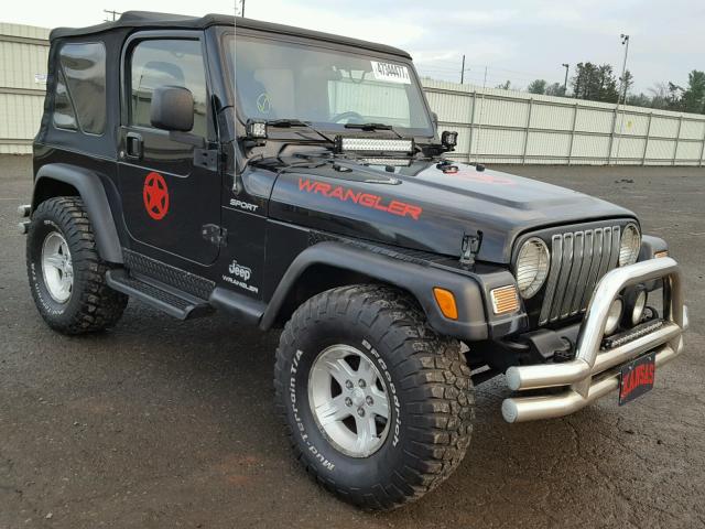 1J4FA49S74P762476 - 2004 JEEP WRANGLER / BLACK photo 1