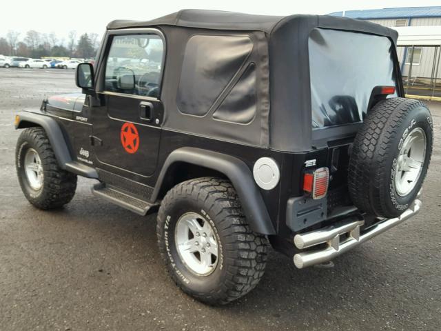 1J4FA49S74P762476 - 2004 JEEP WRANGLER / BLACK photo 3