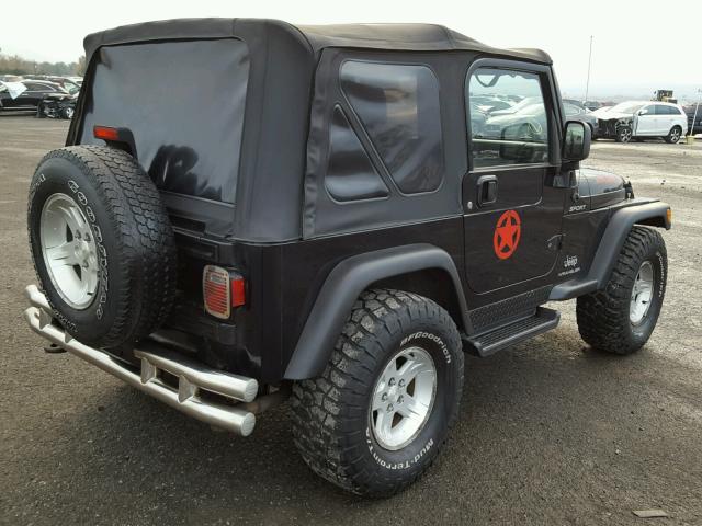 1J4FA49S74P762476 - 2004 JEEP WRANGLER / BLACK photo 4