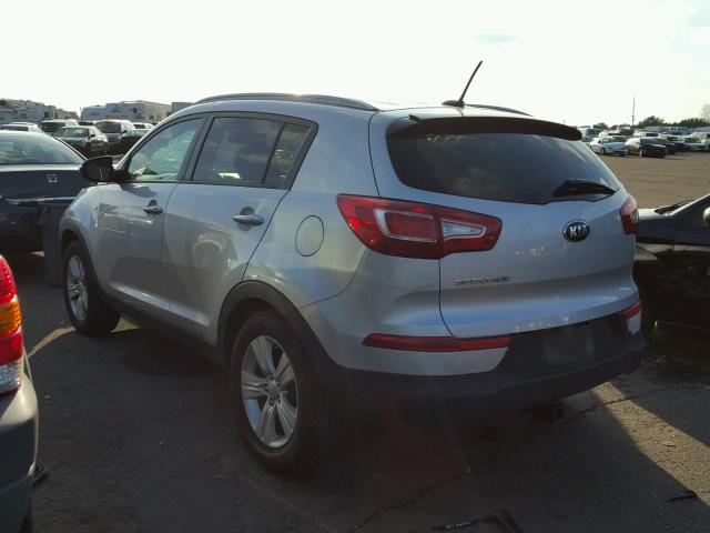 KNDPB3A29D7371438 - 2013 KIA SPORTAGE B SILVER photo 3