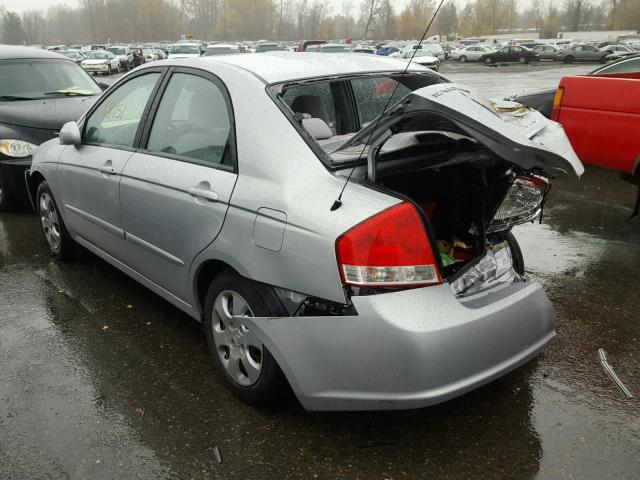 KNAFE121375438576 - 2007 KIA SPECTRA EX SILVER photo 3