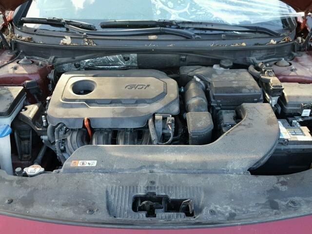 5NPE24AF6GH316879 - 2016 HYUNDAI SONATA SE RED photo 7