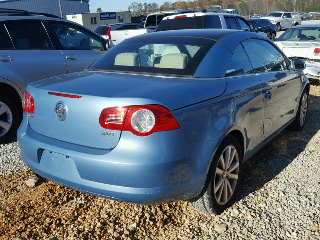 WVWFA71F27V015731 - 2007 VOLKSWAGEN EOS 2.0T L BLUE photo 4