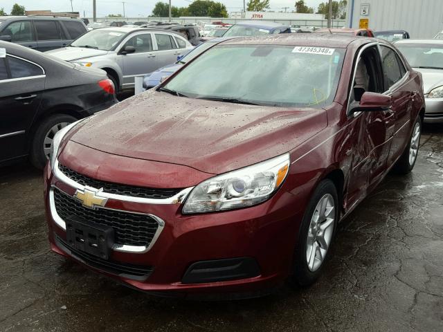 1G11C5SL1FF300693 - 2015 CHEVROLET MALIBU 1LT MAROON photo 2