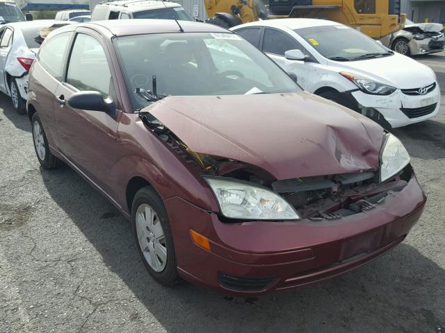 1FAFP31N17W332186 - 2007 FORD FOCUS ZX3 MAROON photo 1