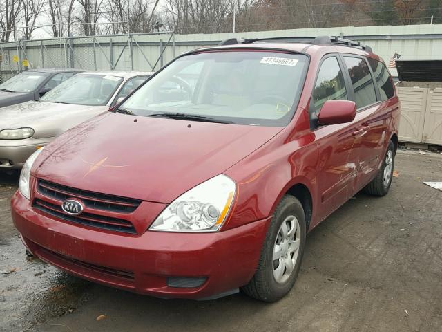 KNDMB233376174309 - 2007 KIA SEDONA EX BURGUNDY photo 2