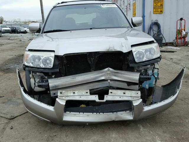 JF1SG65646H744642 - 2006 SUBARU FORESTER 2 GRAY photo 9