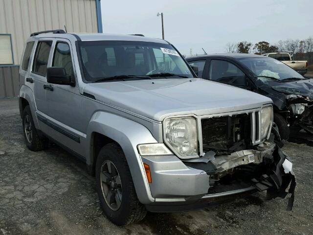 1J8GN28KX8W102909 - 2008 JEEP LIBERTY SP SILVER photo 1