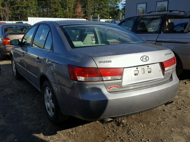 5NPEU46F06H114489 - 2006 HYUNDAI SONATA GLS GRAY photo 3