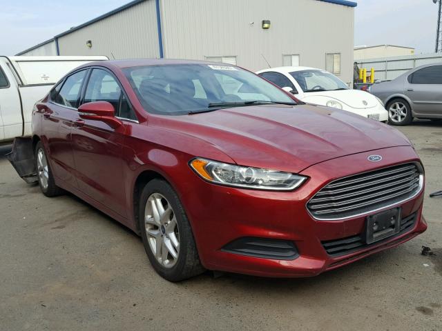 3FA6P0H73DR283447 - 2013 FORD FUSION SE RED photo 1