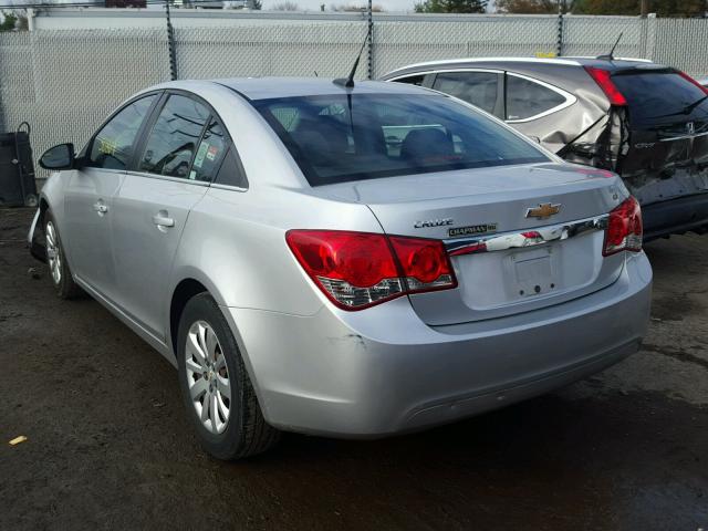 1G1PF5S90B7152515 - 2011 CHEVROLET CRUZE LT SILVER photo 3